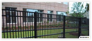 commercial ornamental steel fence